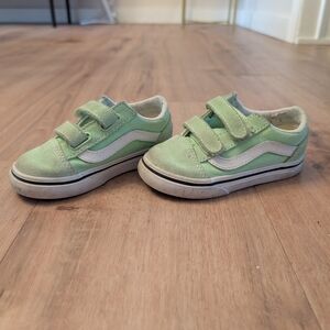 Vans Old Skool Pistachio Green Toddler Sneakers Sz 7.5